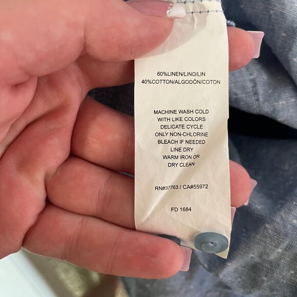 Men's XL Cubavera Linen/Cotton Blend Short Sleeve Button Down Shirt - Picture 7 of 7